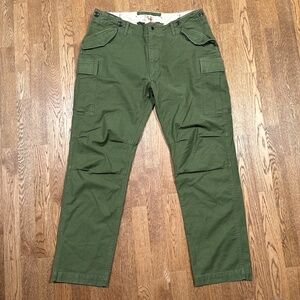 Relwen Army Military Surplus Green Cargo Straight Fit Pants Mens 38